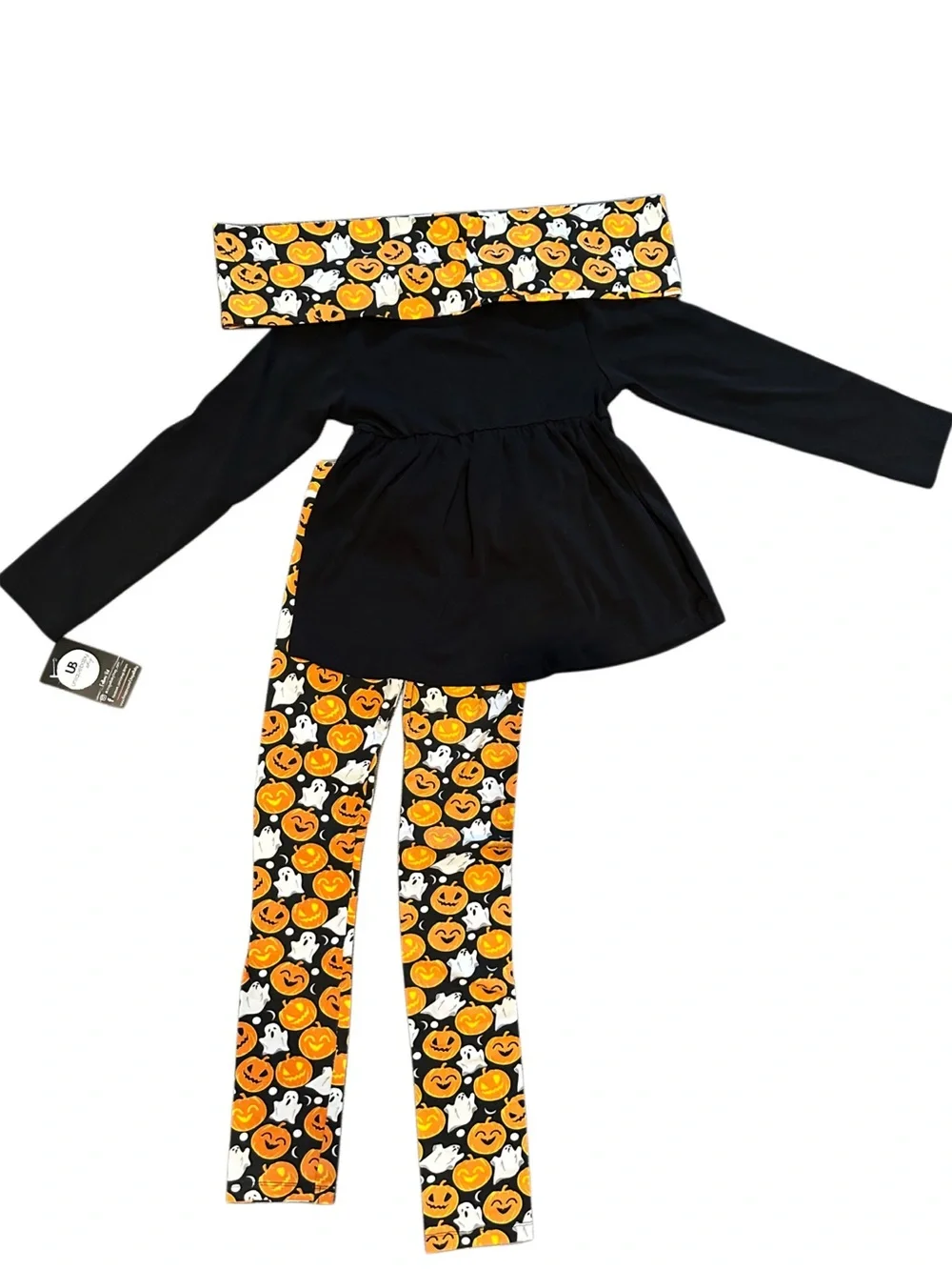 Black & Orange Girls’ Halloween Outfit Size 8.